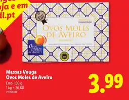 Lidl Massas Vouga Ovos Moles de Aveiro promoção