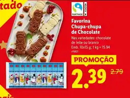 Lidl Favorina Chupa-chupa de Chocolate promoção