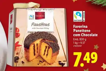 Lidl Favorina Panettone com Chocolate promoção