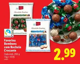 Lidl Favorina Bombons com Recheio Crocante Cada promoção