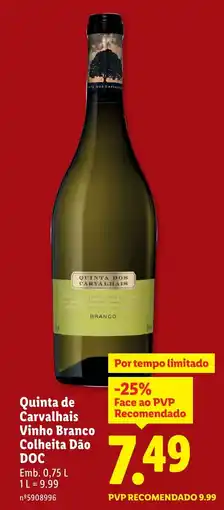 Lidl Quinta de Carvalhais Vinho Branco Colheita Dão DOC promoção