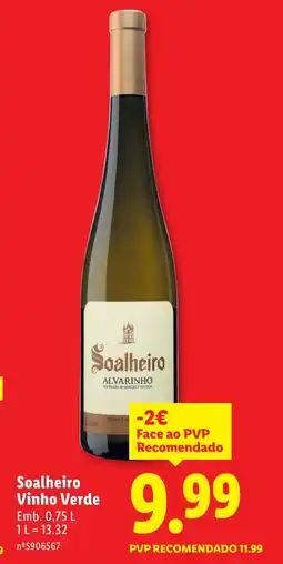 Lidl Soalheiro Vinho Verde promoção