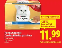 Lidl Purina Gourmet Comida Húmida para Gato promoção