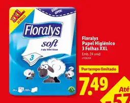 Lidl Floralys Papel Higiénico 3 Folhas XXL promoção