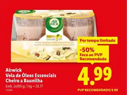 Lidl Airwick Vela de Óleos Essenciais Cheiro a Baunilha promoção