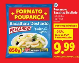 Lidl Pescanova Bacalhau Desfiado: promoção