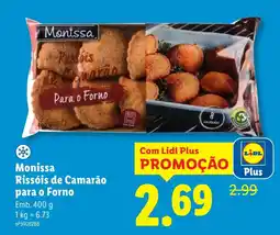 Lidl Monissa Rissóis de Camarão para o Forno promoção