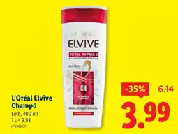 Lidl L'Oréal Elvive Champô promoção
