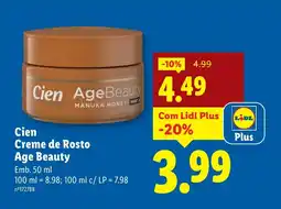 Lidl Cien Creme de Rosto Age Beauty promoção