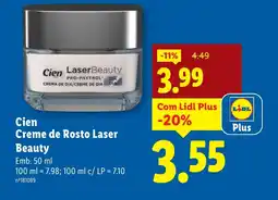 Lidl Cien Creme de Rosto Laser Beauty promoção