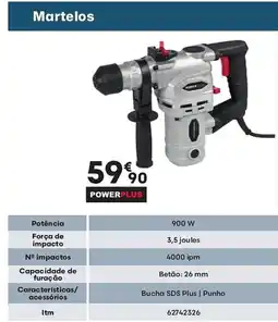 Bricomarché POWERPLUS Martelo Potência 900 W promoção