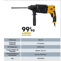 Bricomarché VITO Martelo Potência 850 W promoção