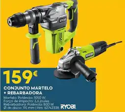 Bricomarché Ryobi conjunto martelo + rebarbadora promoção