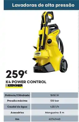 Bricomarché Lavadoras de alta pressão k4 power control 1800 W promoção