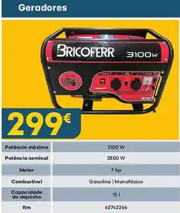 Bricomarché Geradores 3100 W promoção
