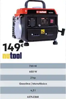Bricomarché nutool Geradores 720 W promoção
