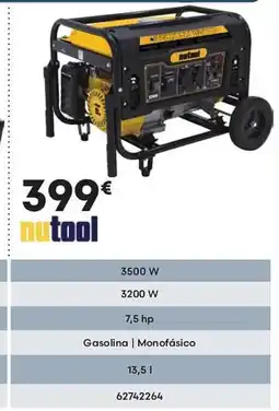 Bricomarché nutool Geradores 3500 W promoção