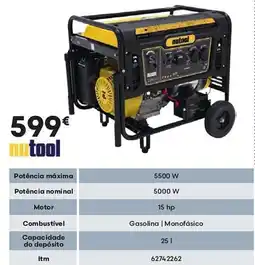 Bricomarché nutool Geradores 5500 W promoção