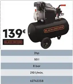 Bricomarché BLACK+DECKER Compressore 2hp promoção