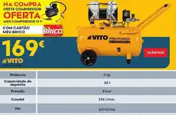Bricomarché VITO Compressore 2hp promoção