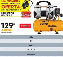 Bricomarché VITO Compressore 1.5hp promoção