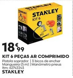 Bricomarché Stanley kit 6 peças ar comprimido promoção