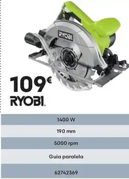 Bricomarché RYOBI Serras Circulares 1400W promoção