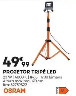Bricomarché Projetor tripé led promoção