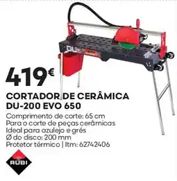 Bricomarché Cortador de cerâmica DU-200 EVO 650 promoção