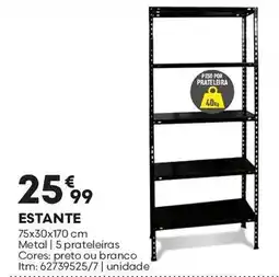 Bricomarché Estante 75x30x170 cm promoção
