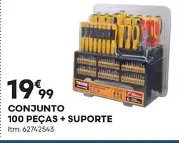 Bricomarché Conjunto 100 peças + suporte promoção