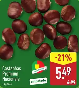 ALDI Castanhas Premium Nacionais promoção