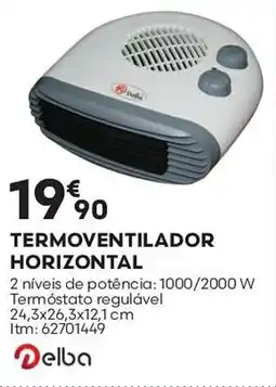 Bricomarché Delba termoventilador horizontal promoção
