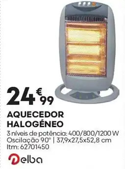 Bricomarché Delba aquecedor halogéneo promoção