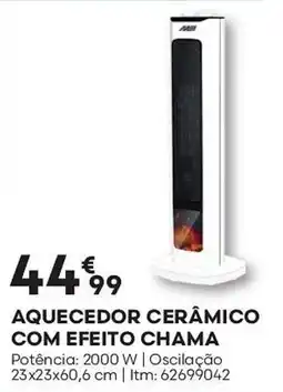 Bricomarché Aquecedor cerâmico com efeito chama promoção