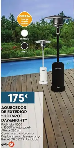 Bricomarché Galp aquecedor de exterior "hotspot day&night" promoção