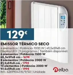 Bricomarché Emissor térmico seco promoção