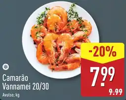 ALDI Camarão Vannamei 20/30 promoção