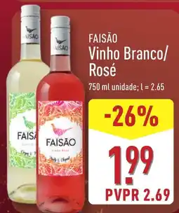 ALDI FAISÃO Vinho Branco/ Rosé promoção