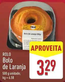 ALDI Rolo bolo de laranja promoção