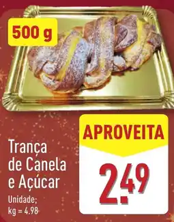 ALDI Trança de Canela e Açúcar promoção
