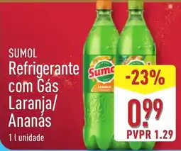 ALDI SUMOL Refrigerante com Gás Laranja/ Ananás promoção