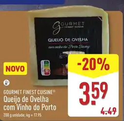 ALDI Gourmet finest cuisine Queijo de Ovelha com Vinho do Porto promoção