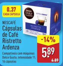 ALDI NESCAFÉ Cápsulas de Café Ristretto Ardenza promoção