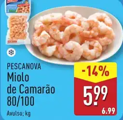 ALDI Pescanova miolo de camarão 80/100 promoção
