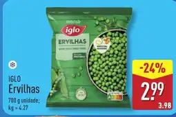 ALDI Iglo ervilhas promoção