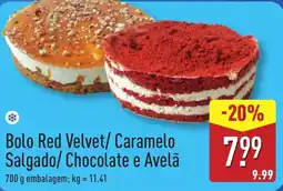 ALDI Bolo Red Velvet/ Caramelo Salgado/ Chocolate e Avelã promoção