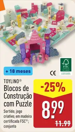 ALDI TOYLINO Blocos de -25% Construção com Puzzle promoção