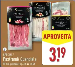 ALDI SPECIAL Pastrami/Guanciale promoção