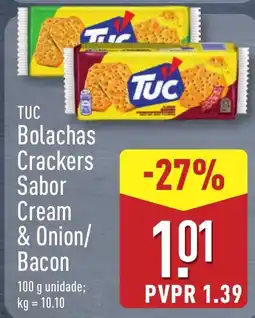 ALDI TUC Bolachas Crackers Sabor Cream & Onion/ Bacon promoção